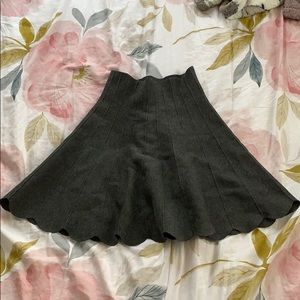 Wet Seal dark grey high waisted flair skirt
